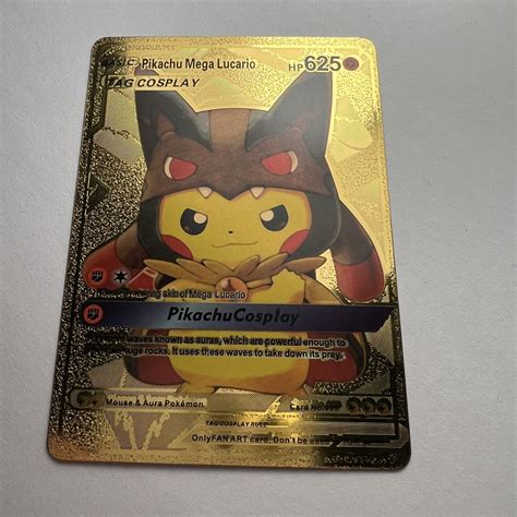 Gold Pokemon Pikachu Mega Lucario Values .